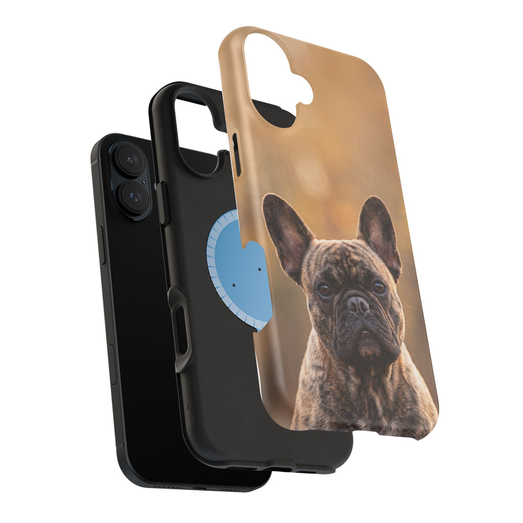 Brindle French Bulldog Phone Case — Impact-Resistant Wireless Charging Cover