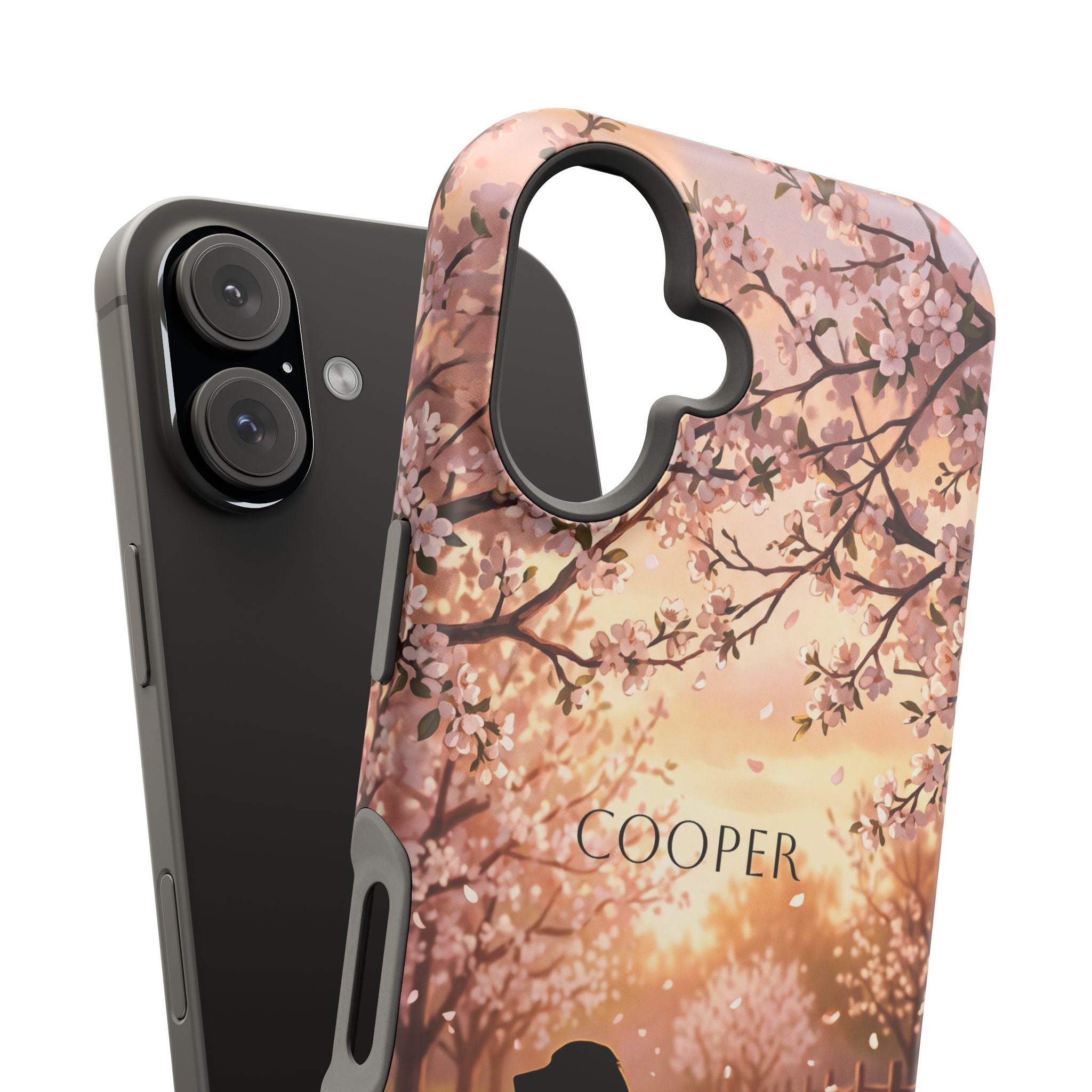 Personalized Golden Retriever Autumn Forest Phone Case — Wireless Charging Cover
