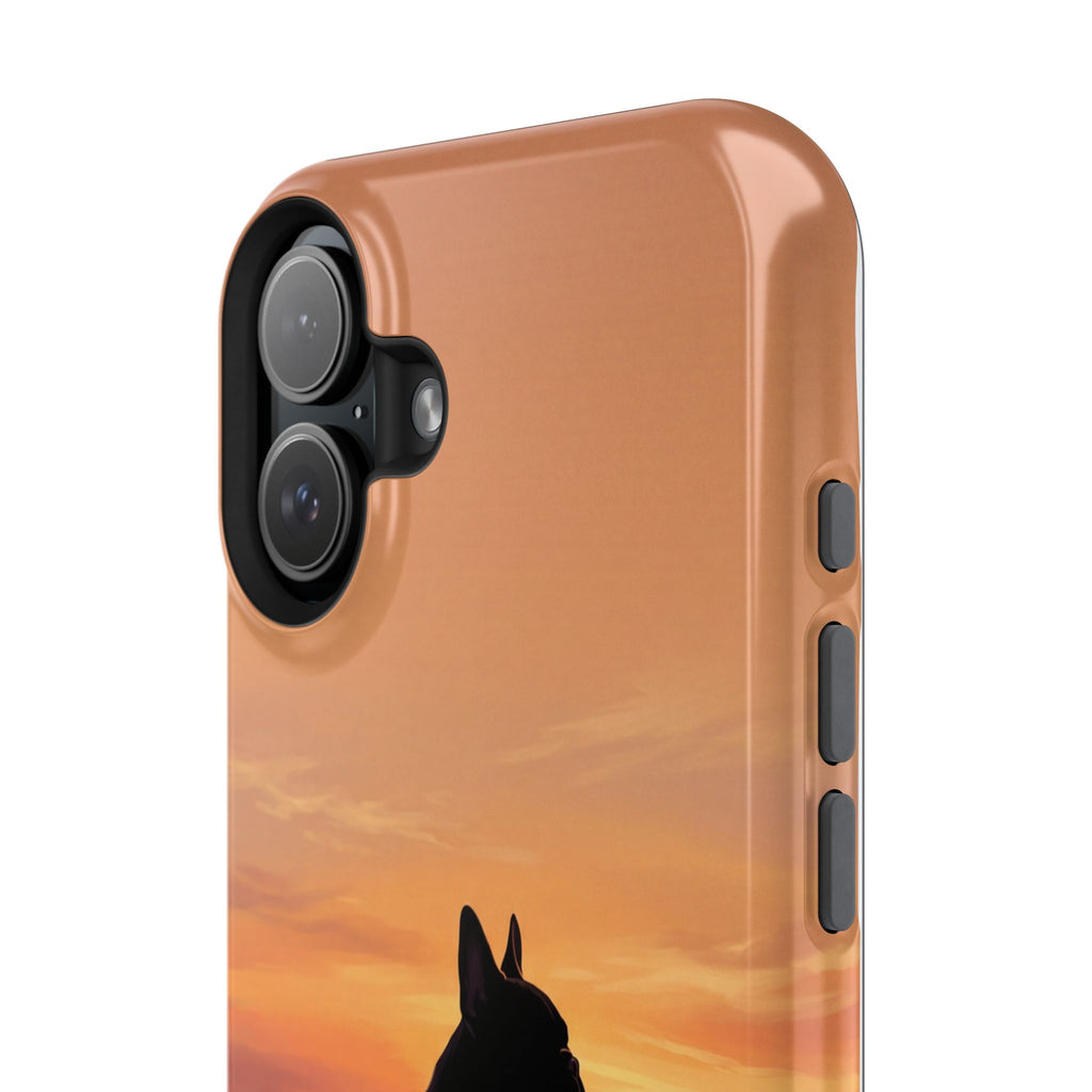 Personalized French Bulldog Desert Sunset Phone Case — Wireless Charging Cover