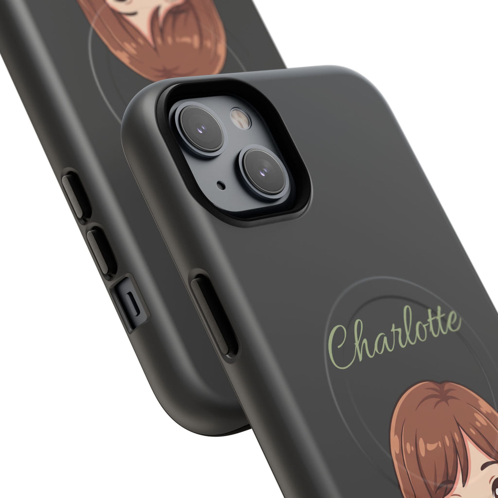 Personalized Tough Magnetic Phone Case | With Custom Name – Cute Illustrated Nurse Character Case for iPhones