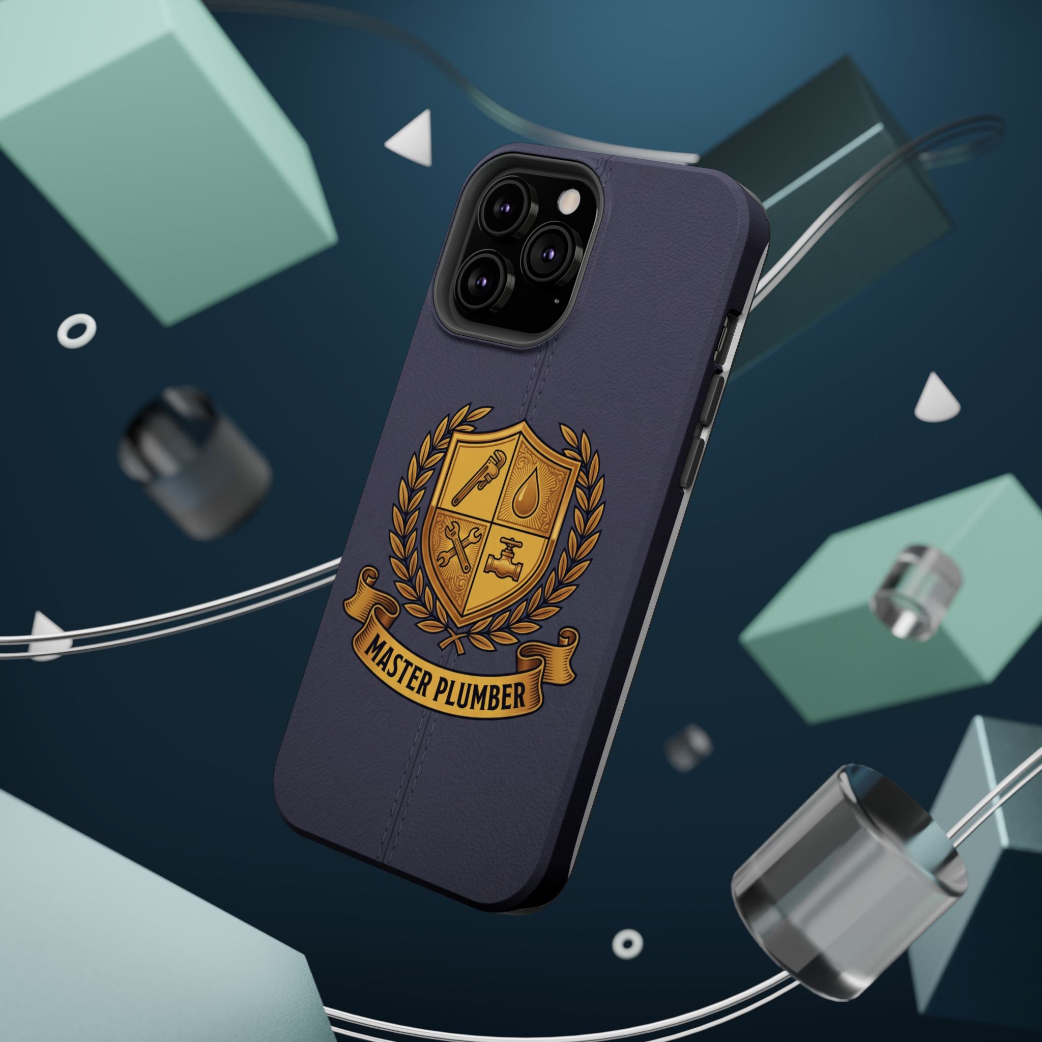 Master Plumber Crest Phone Case — Heraldic Shield Wireless Charging Cover