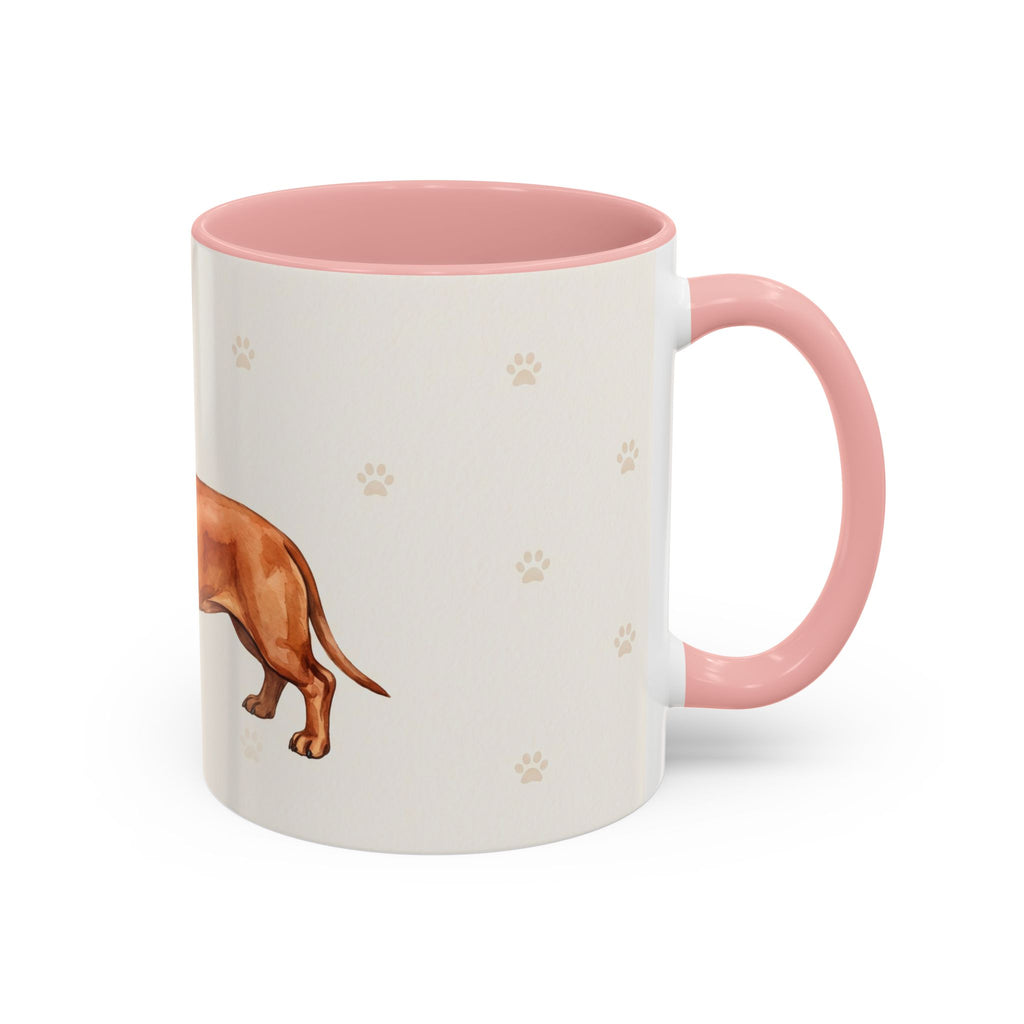 Dachshund Lover Mug – Wiener Dog with Scarf, Cute Watercolor Dachshund Gift Mug