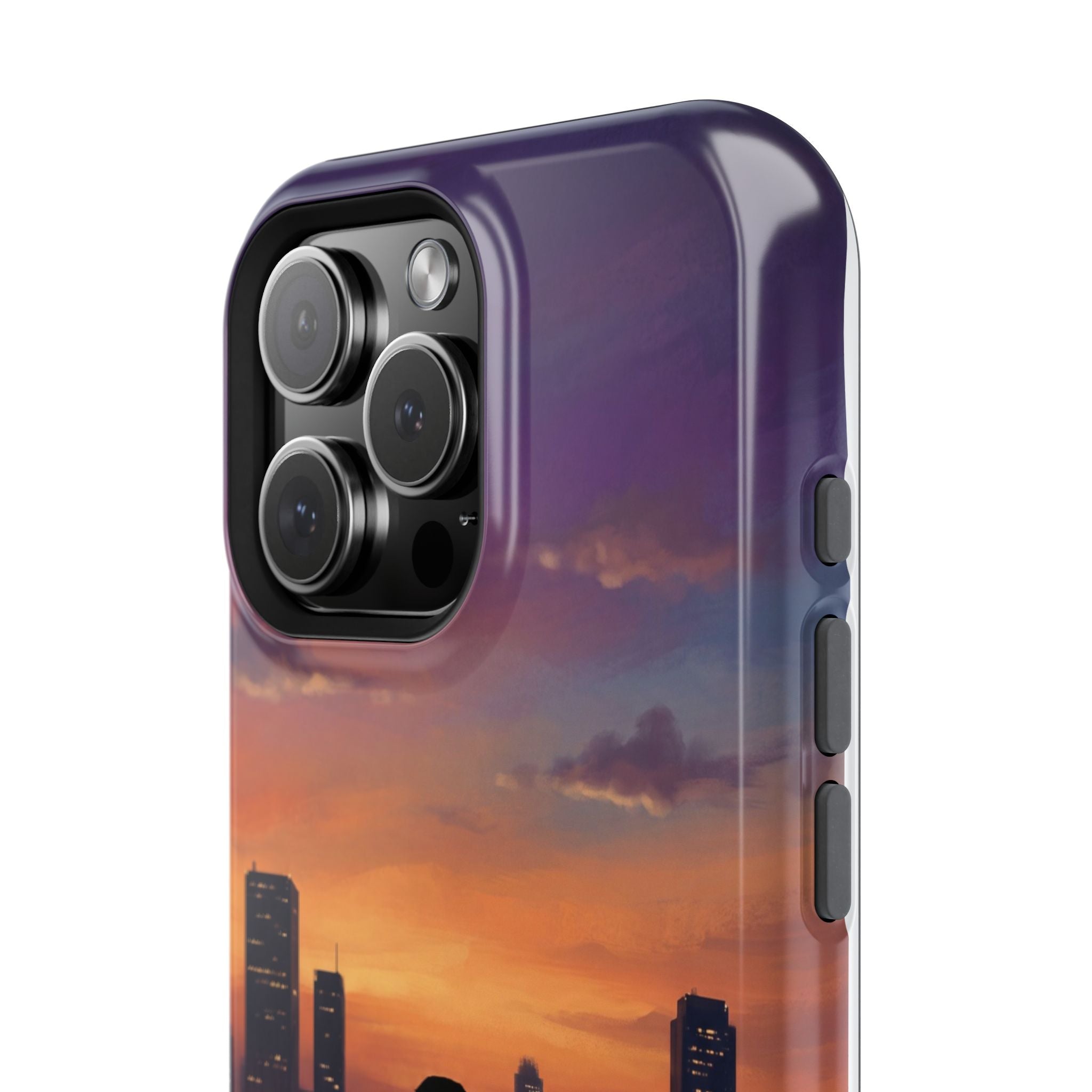 Personalized Golden Retriever City Skyline Phone Case — Wireless Charging Cover