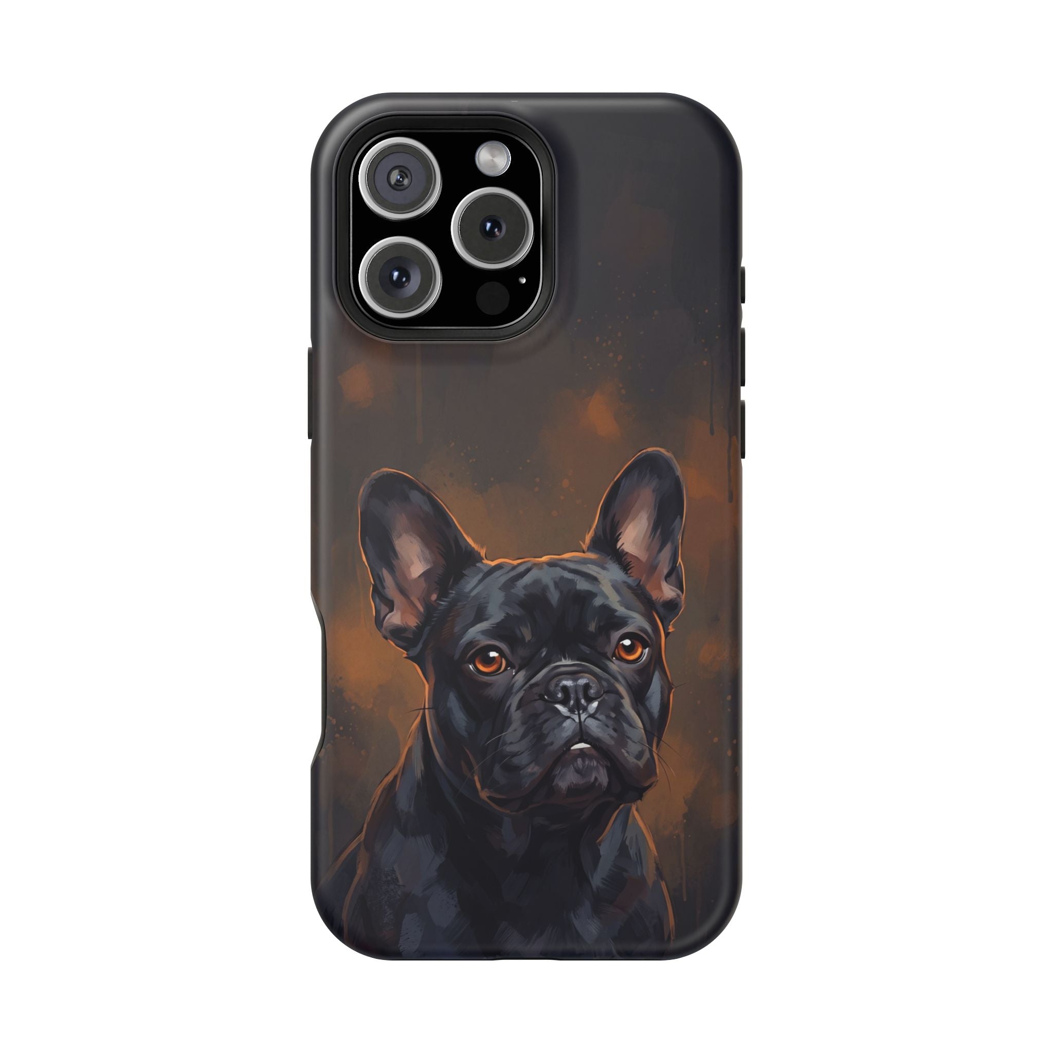 French Bulldog Portrait Phone Case — Impact-Resistant Wireless Charging Cover