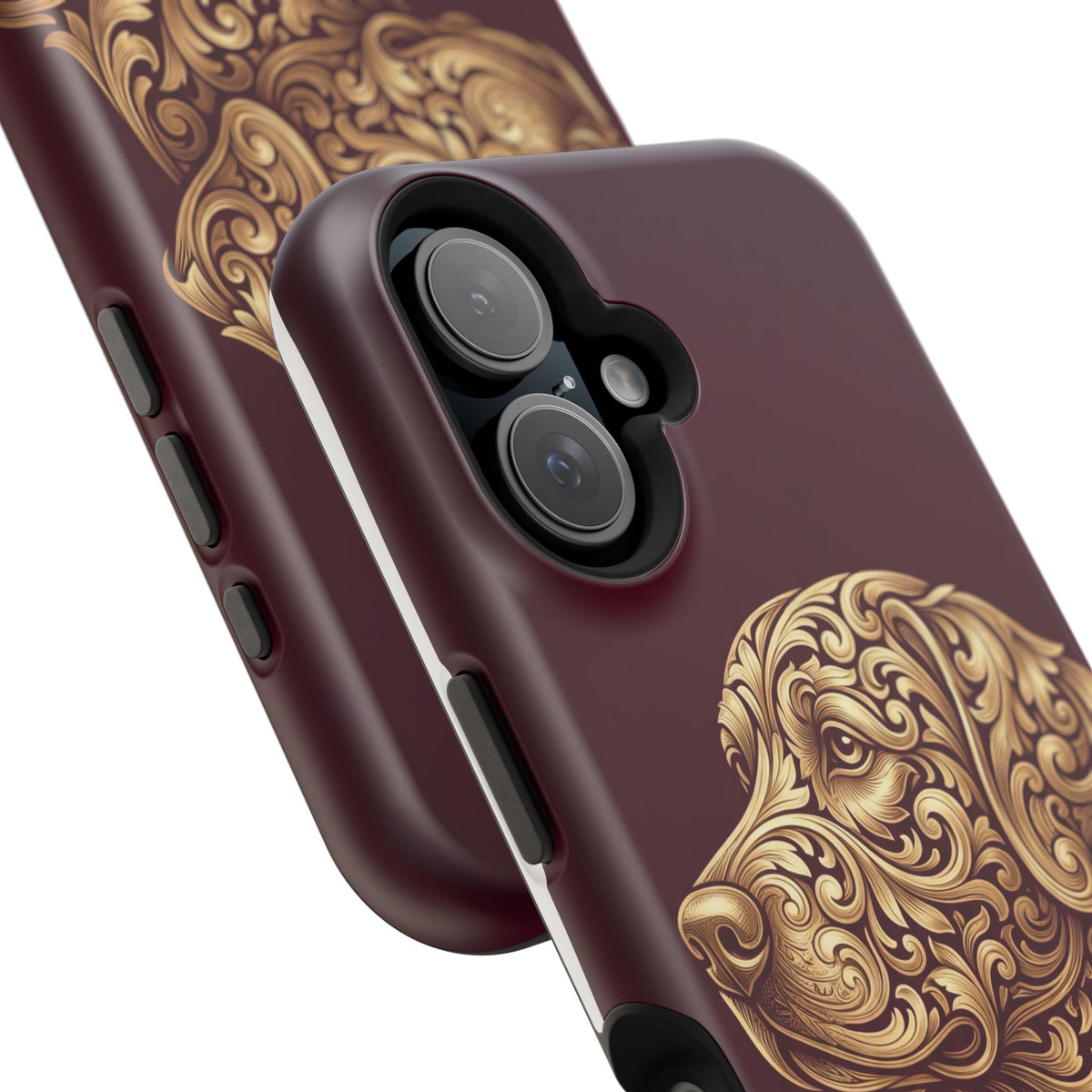 Personalized Gold Filigree Labrador Phone Case — Tough Magnetic Case with Wireless Charging
