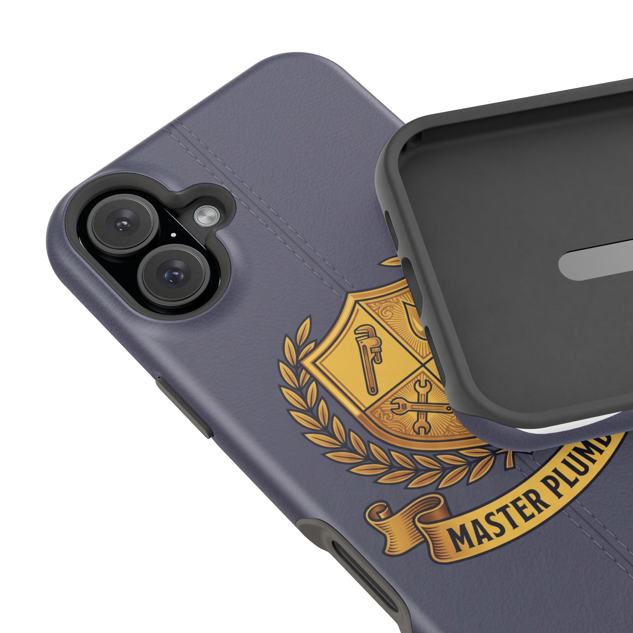 Master Plumber Crest Phone Case — Heraldic Shield Wireless Charging Cover