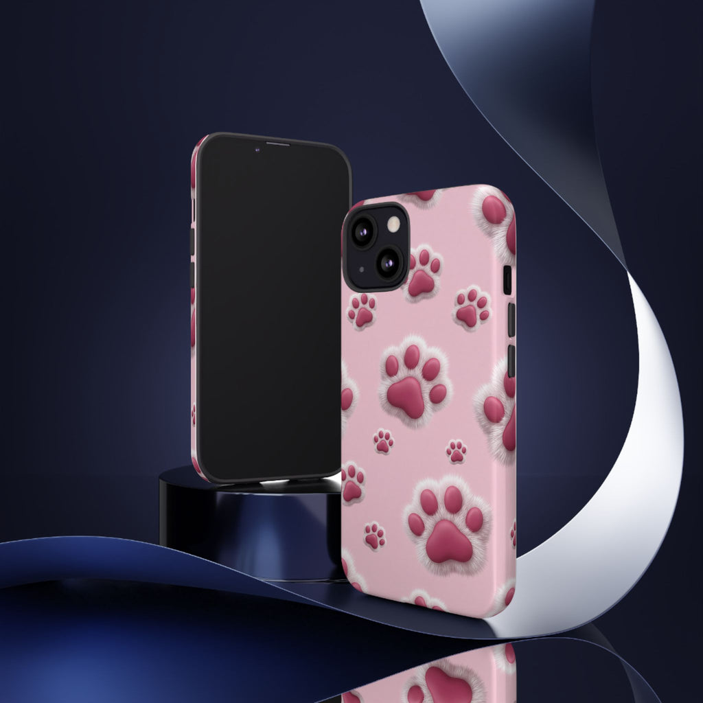 iphone & Samsung - Pink Paws Tough Phone Case — Cute Protective iPhone Cover