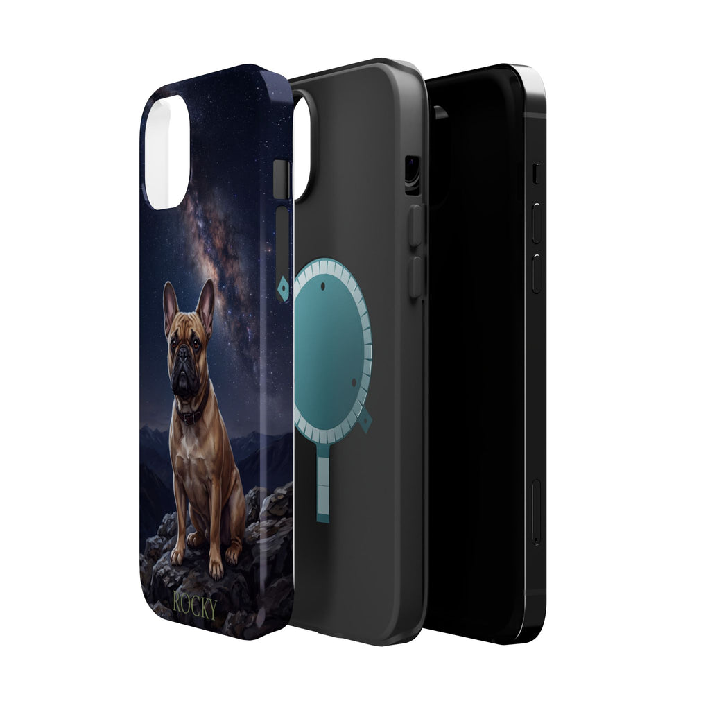 Personalized French Bulldog Starry Night Sky Phone Case — Wireless Charging Cover
