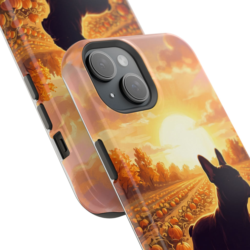 Personalized French Bulldog Pumpkin Patch Phone Case — Wireless Charging Cover