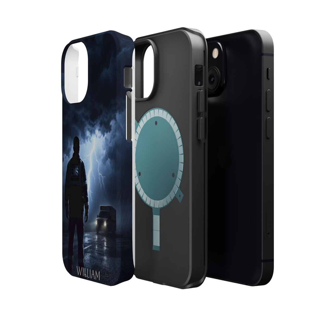 Personalized Lightning Storm EMS Phone Case — Wireless Charging Cover