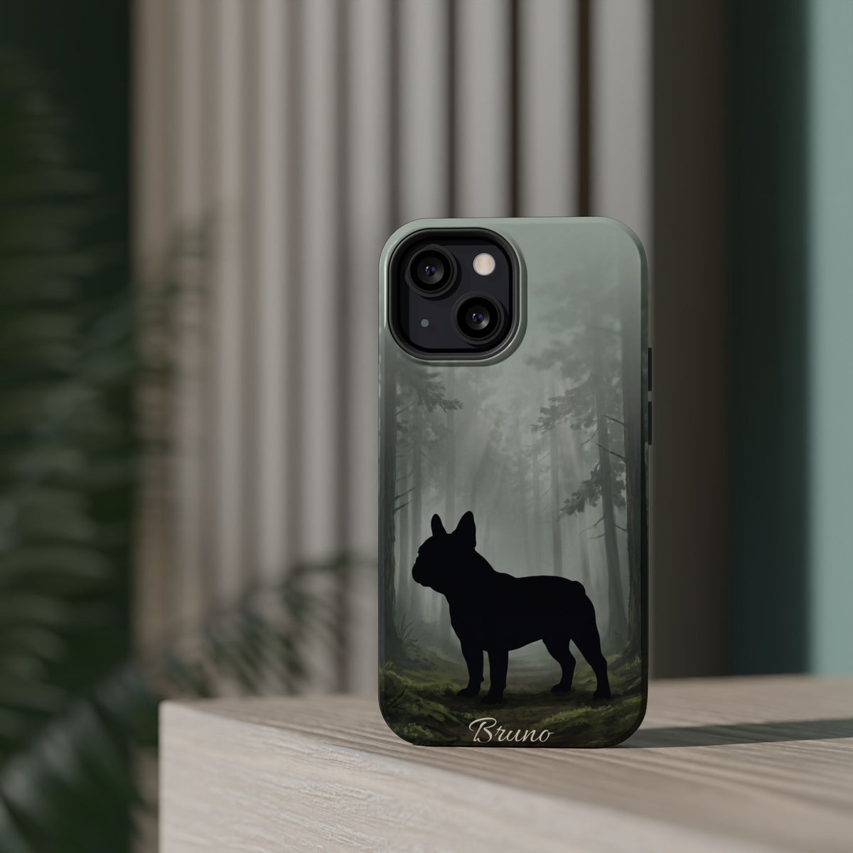 Personalized French Bulldog Misty Forest Phone Case — Wireless Charging Cover