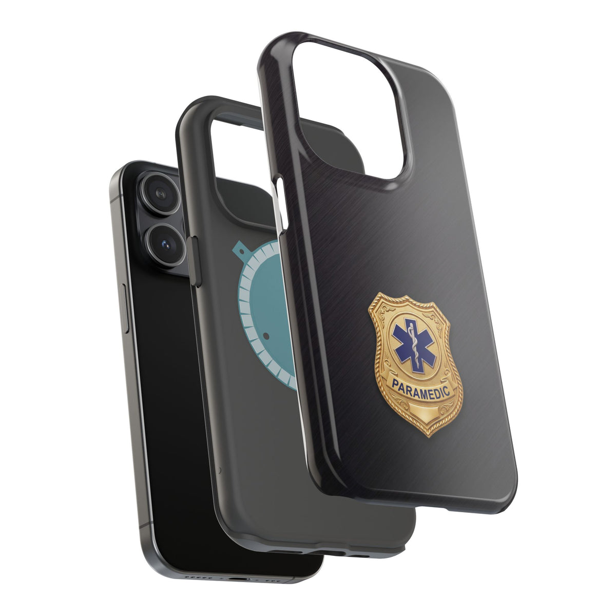 Gold Paramedic Badge Phone Case — Magnetic Wireless Charging Cover