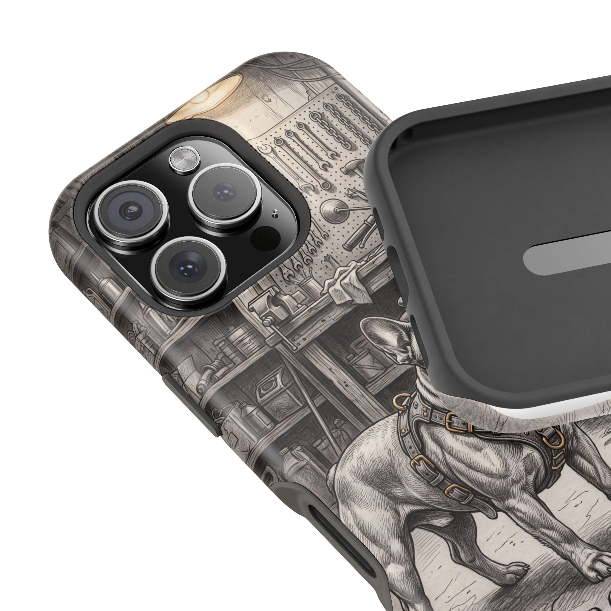 Personalized French Bulldog Vintage Street Phone Case — Wireless Charging Cover