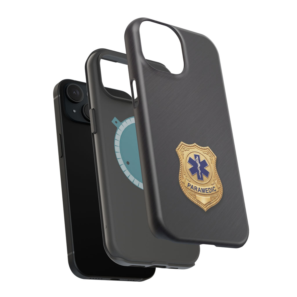 Gold Paramedic Badge Phone Case — Magnetic Wireless Charging Cover