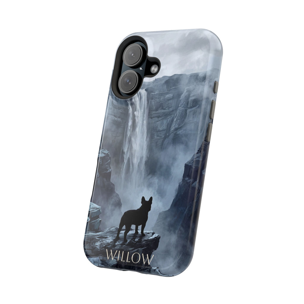 Personalized French Bulldog Misty Waterfall Phone Case — Wireless Charging Cover