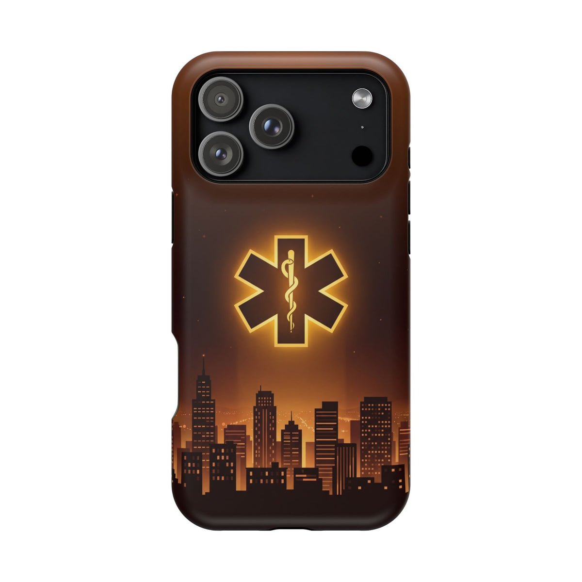 Paramedic/EMT Skyline Phone Case — Magnetic Wireless Charging Cover