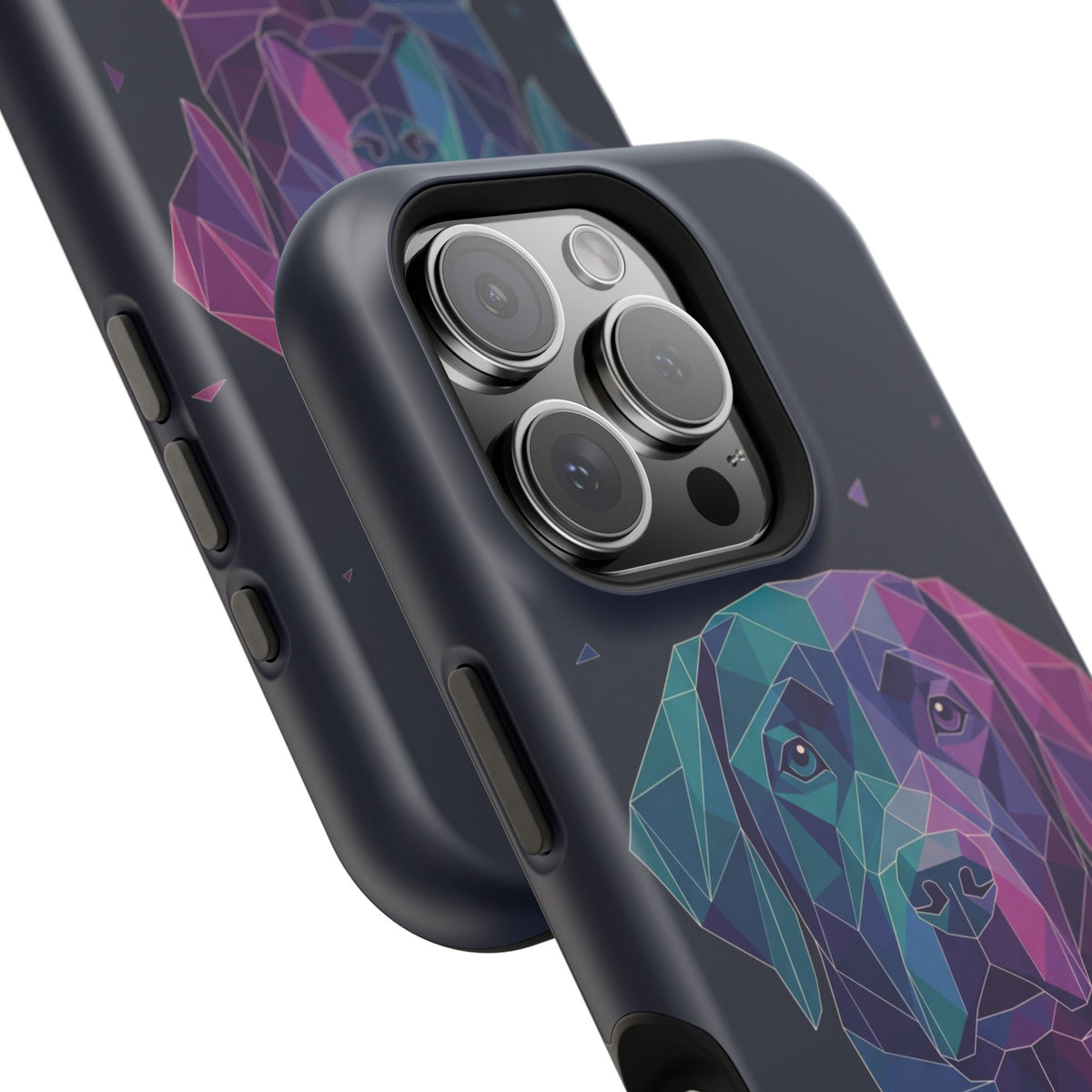 Geometric Labrador Phone Case — Tough Magnetic Case with Wireless Charging