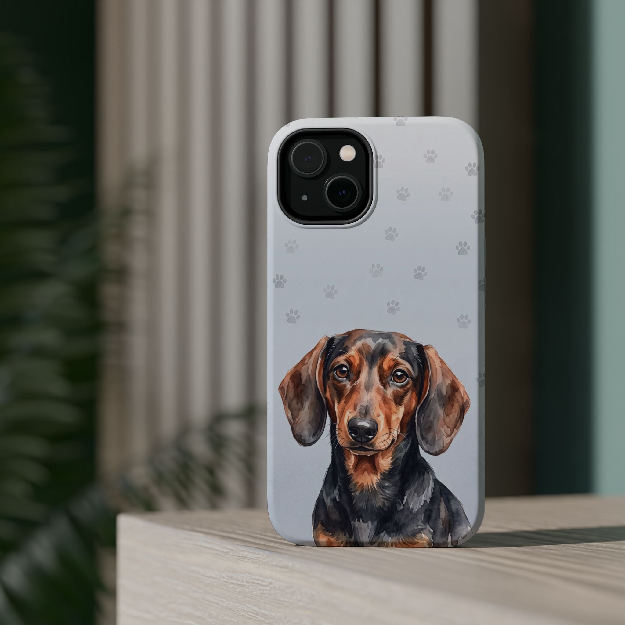 Dachshund Watercolor Portrait Phone Case | Elegant Sausage Dog Art Print | iPhone & Samsung