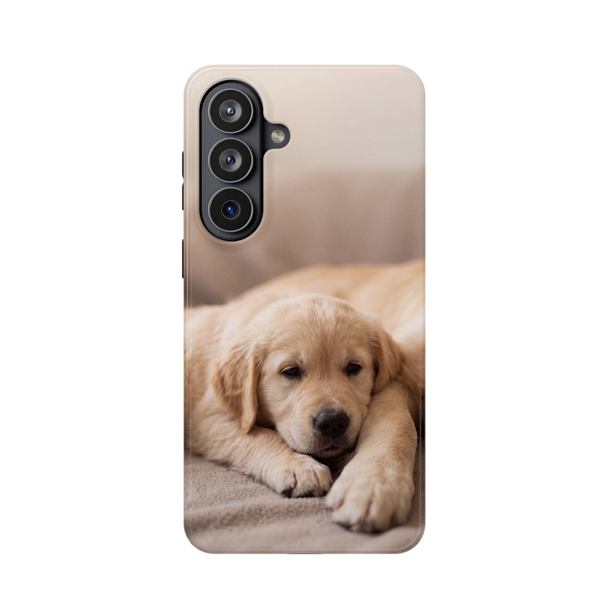 Golden Retriever Puppy Phone Case — Impact-Resistant Wireless Charging Cover