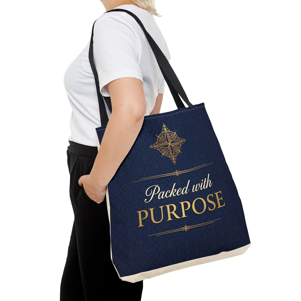 Packed with Purpose Tote | Inspirational Nurse Gift Tote Bag | Healthcare Worker Appreciation Gift | Premium Polyester Carry-All