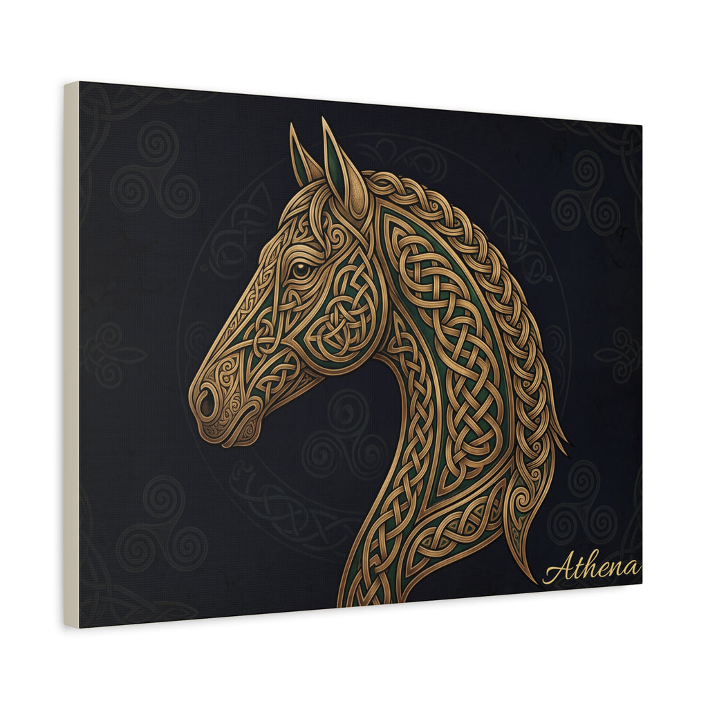 Horse Personalized Canvas | Celtic Knotwork Horse Wall Art