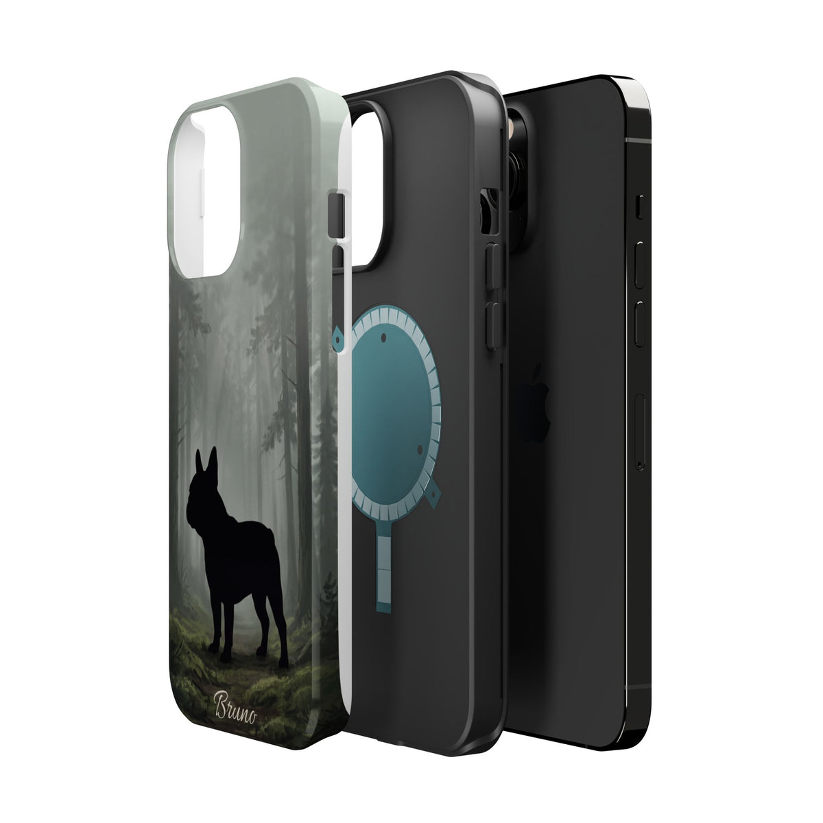 Personalized French Bulldog Misty Forest Phone Case — Wireless Charging Cover