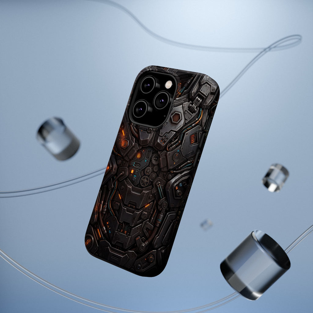 Mech Armor Phone Case — Industrial Circuit Wireless Charging Cover