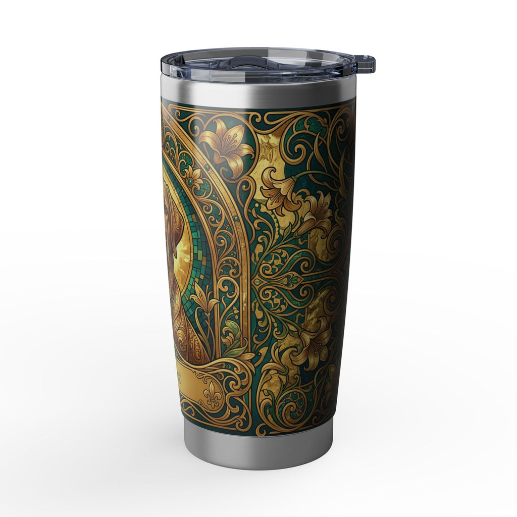 Labrador Personalized Tumbler | Gilded Filigree Art — 20 oz Stainless Travel Mug