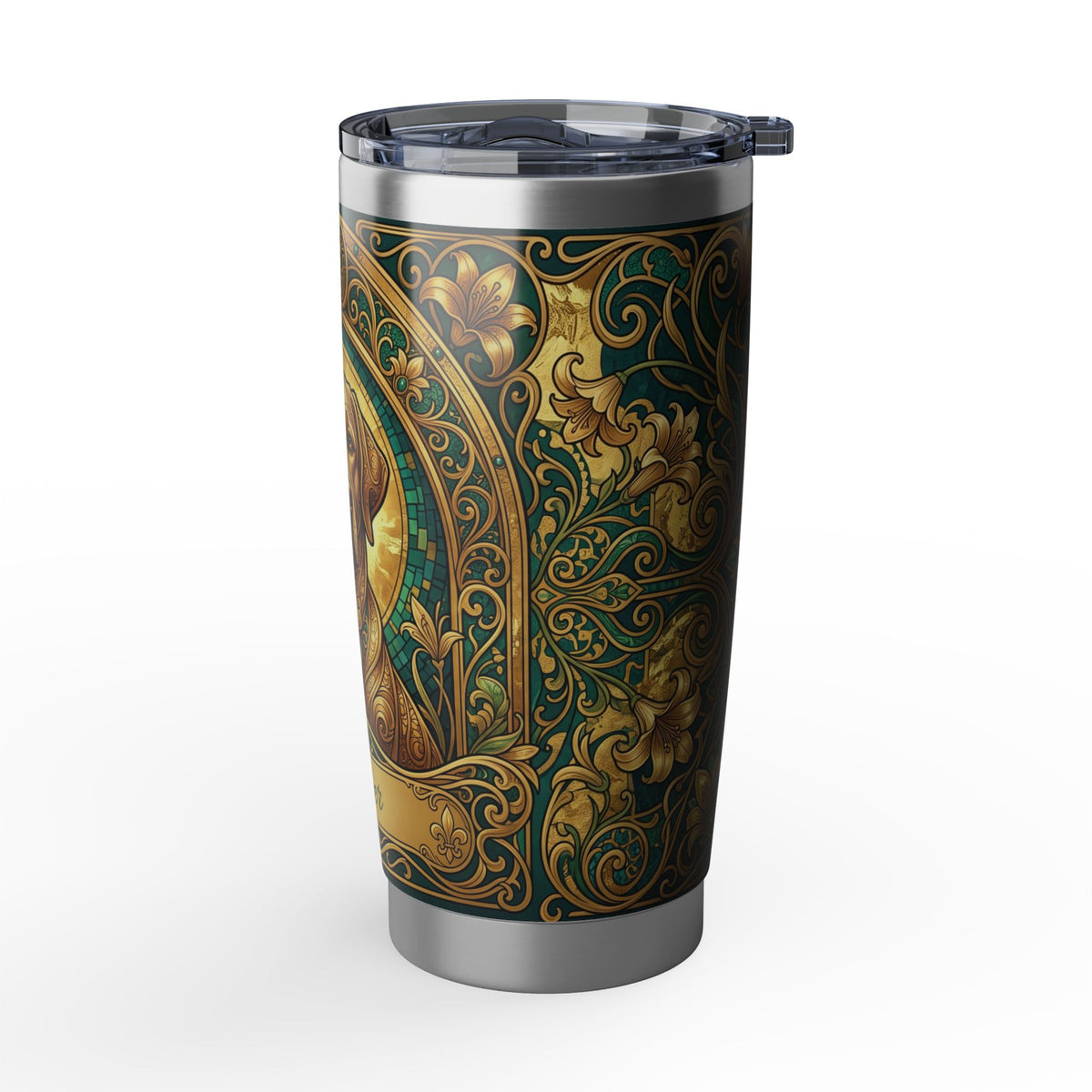 Labrador Personalized Tumbler | Gilded Filigree Art — 20 oz Stainless Travel Mug