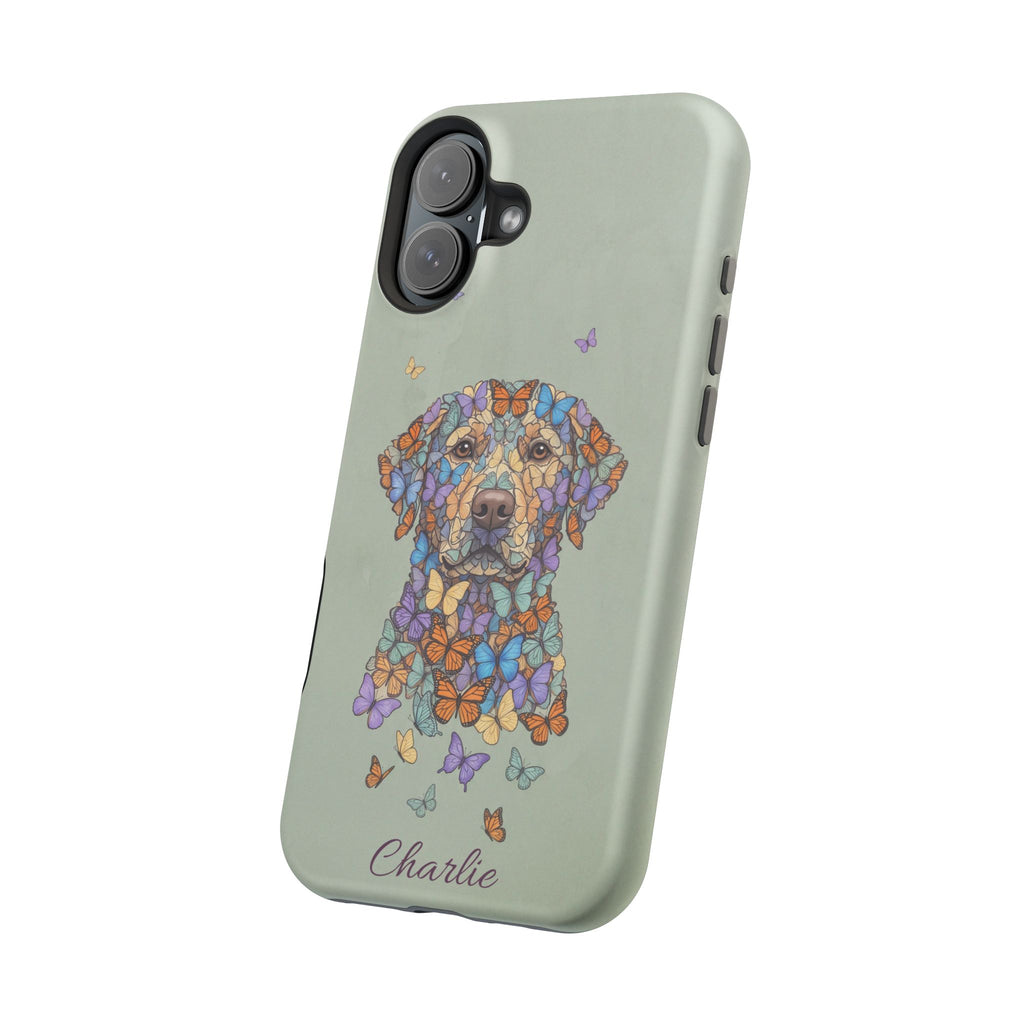 Personalized Butterfly Labrador Phone Case — Tough Magnetic Case with Wireless Charging