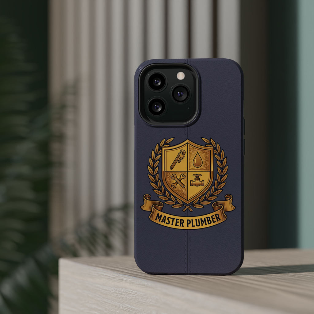 Master Plumber Crest Phone Case — Heraldic Shield Wireless Charging Cover