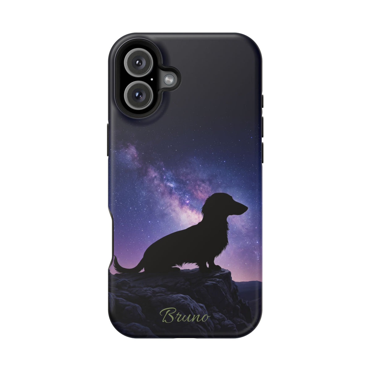 Personalized Dachshund Starry Night Phone Case — Wireless Charging Cover