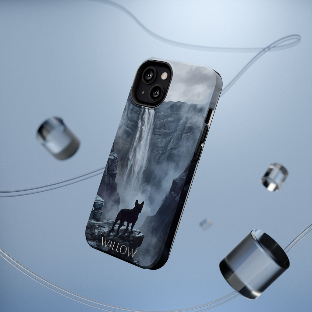 Personalized French Bulldog Misty Waterfall Phone Case — Wireless Charging Cover