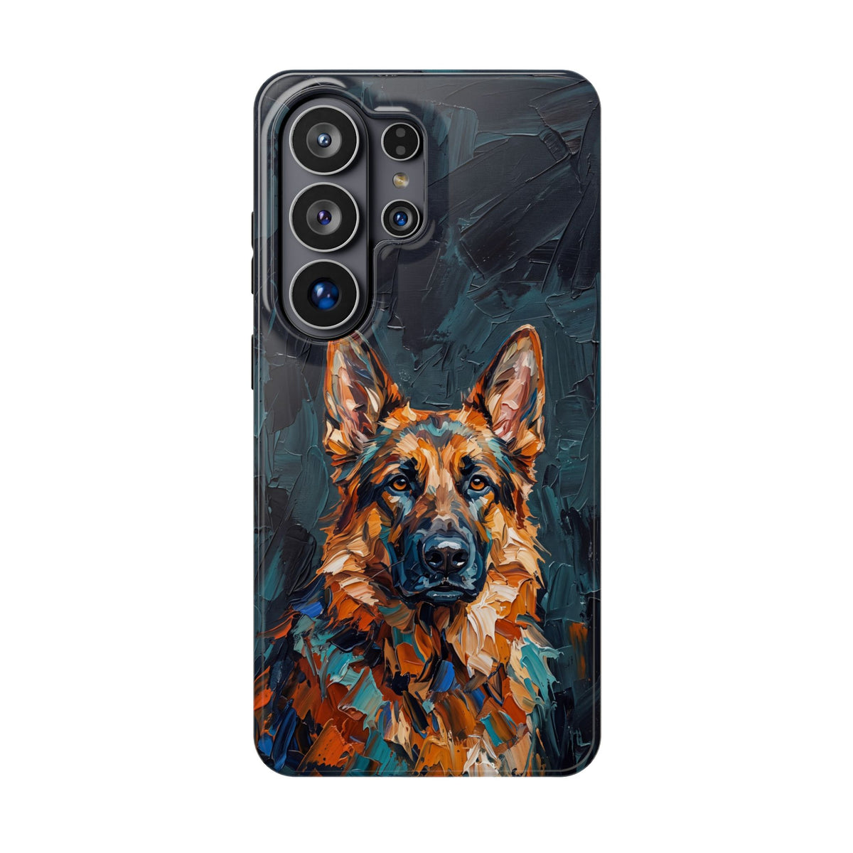 German Shepherd Phone Case | Palette Knife Painting Art — Tough Magnetic Case with Wireless Charging