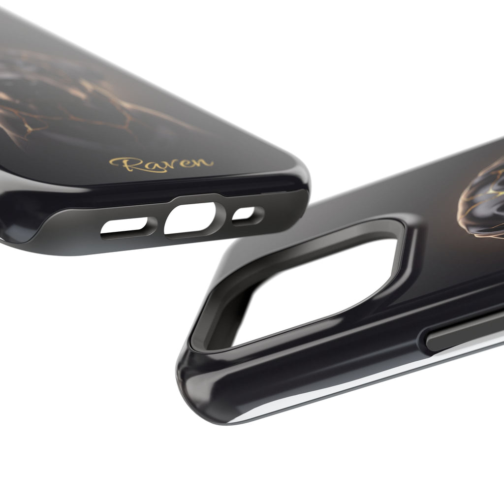 Personalized Obsidian Kintsugi Labrador Phone Case — Tough Magnetic Case with Wireless Charging