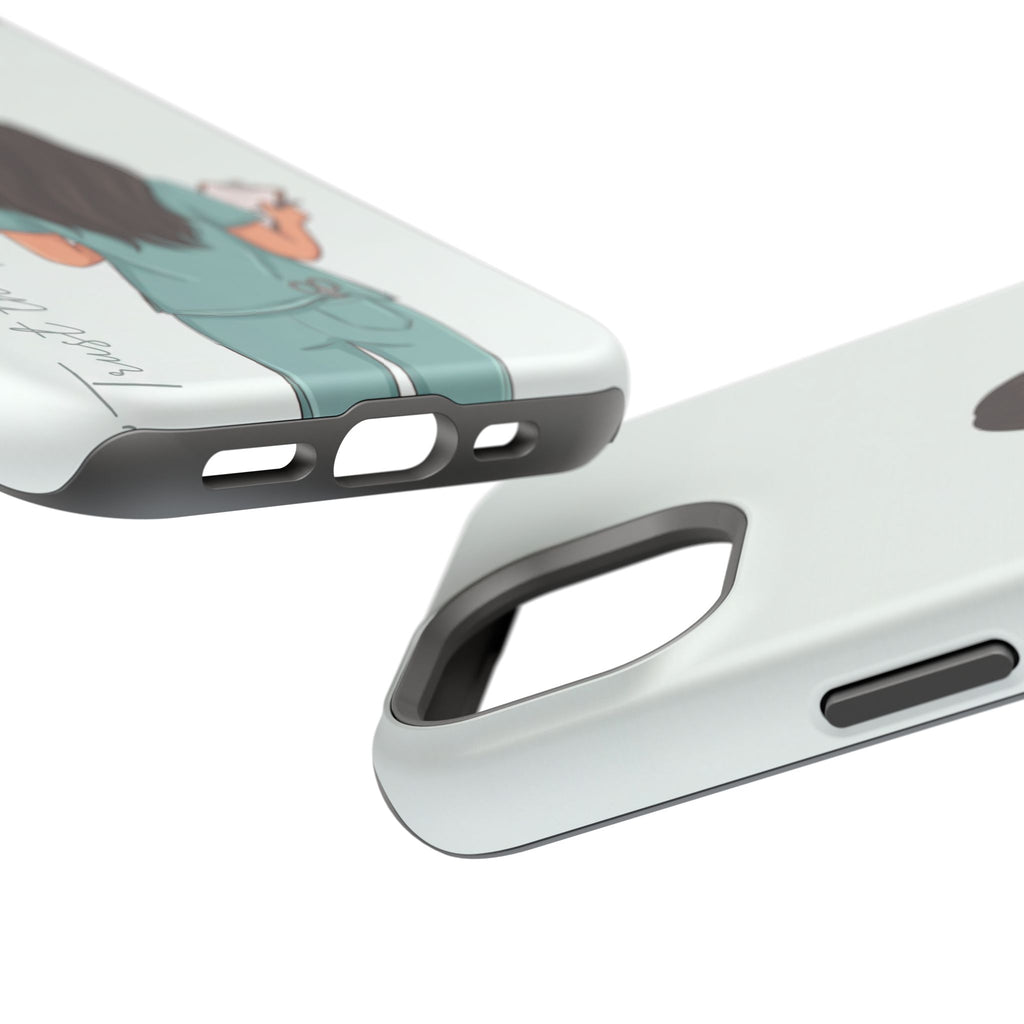 Nurse Illustration Phone Case — Impact-Resistant Wireless Charging Cover