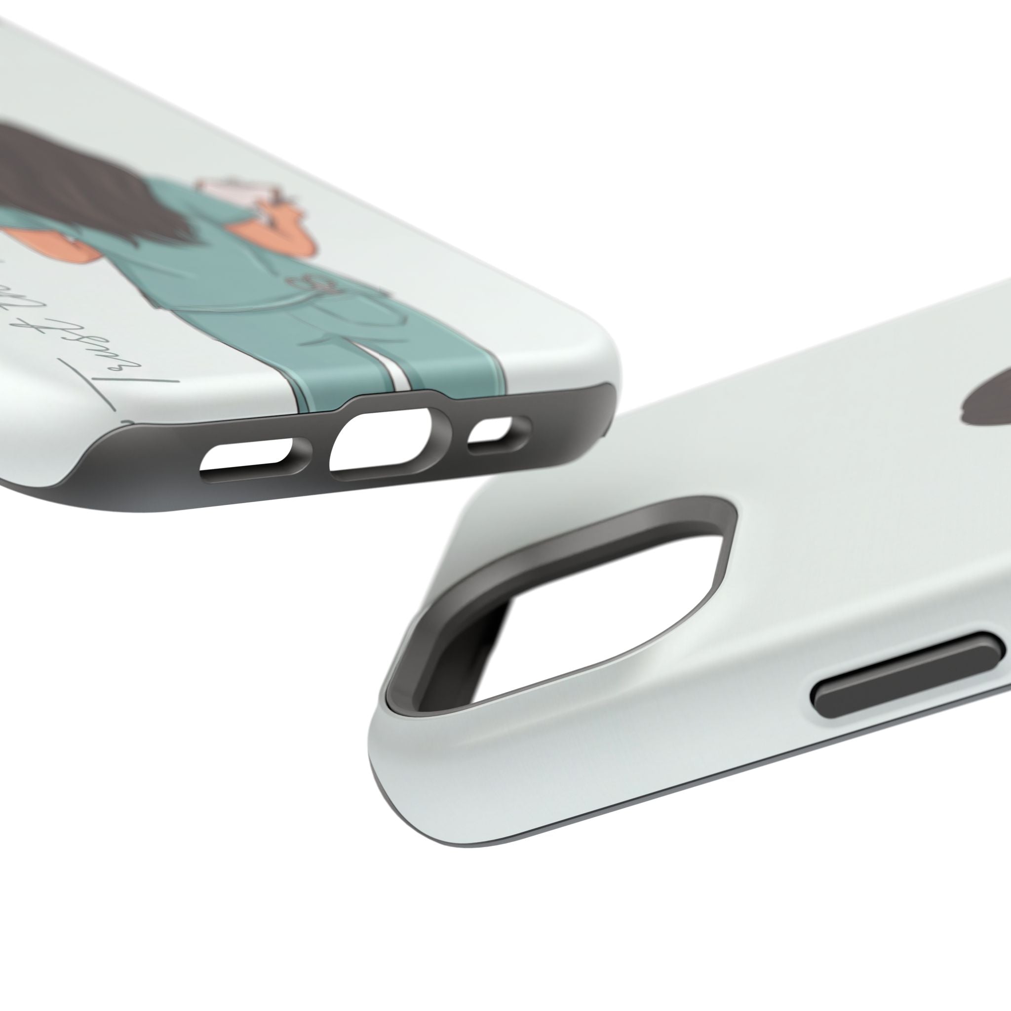 Nurse Illustration Phone Case — Impact-Resistant Wireless Charging Cover