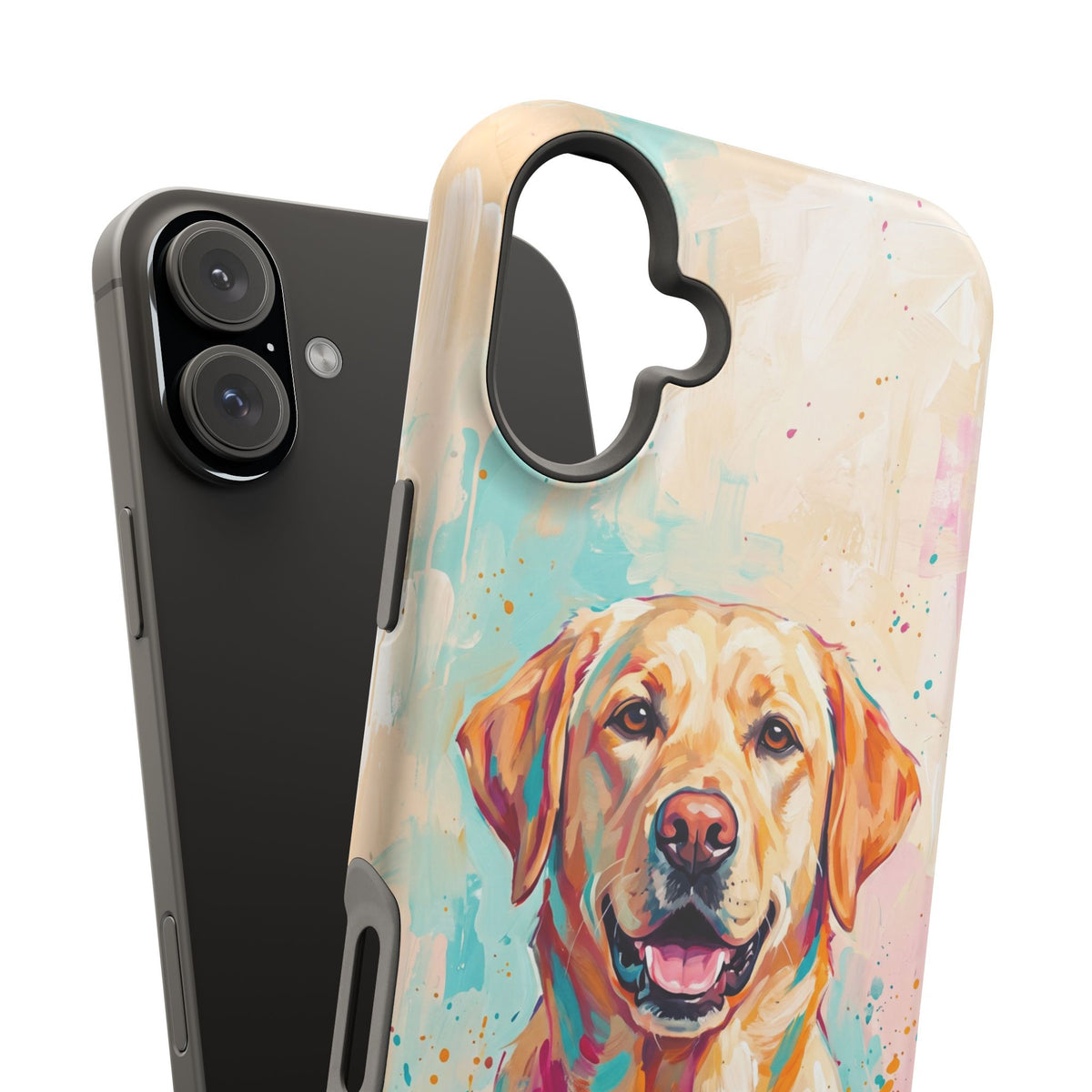 Yellow Labrador Colour Splash Phone Case — Tough Magnetic Case with Wireless Charging