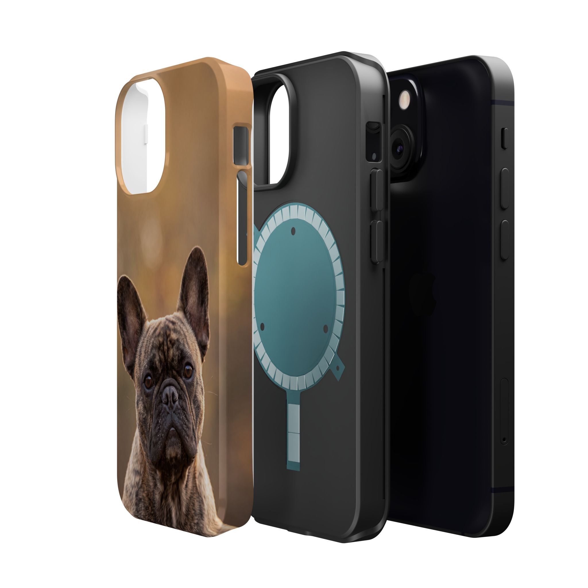 Brindle French Bulldog Phone Case — Impact-Resistant Wireless Charging Cover