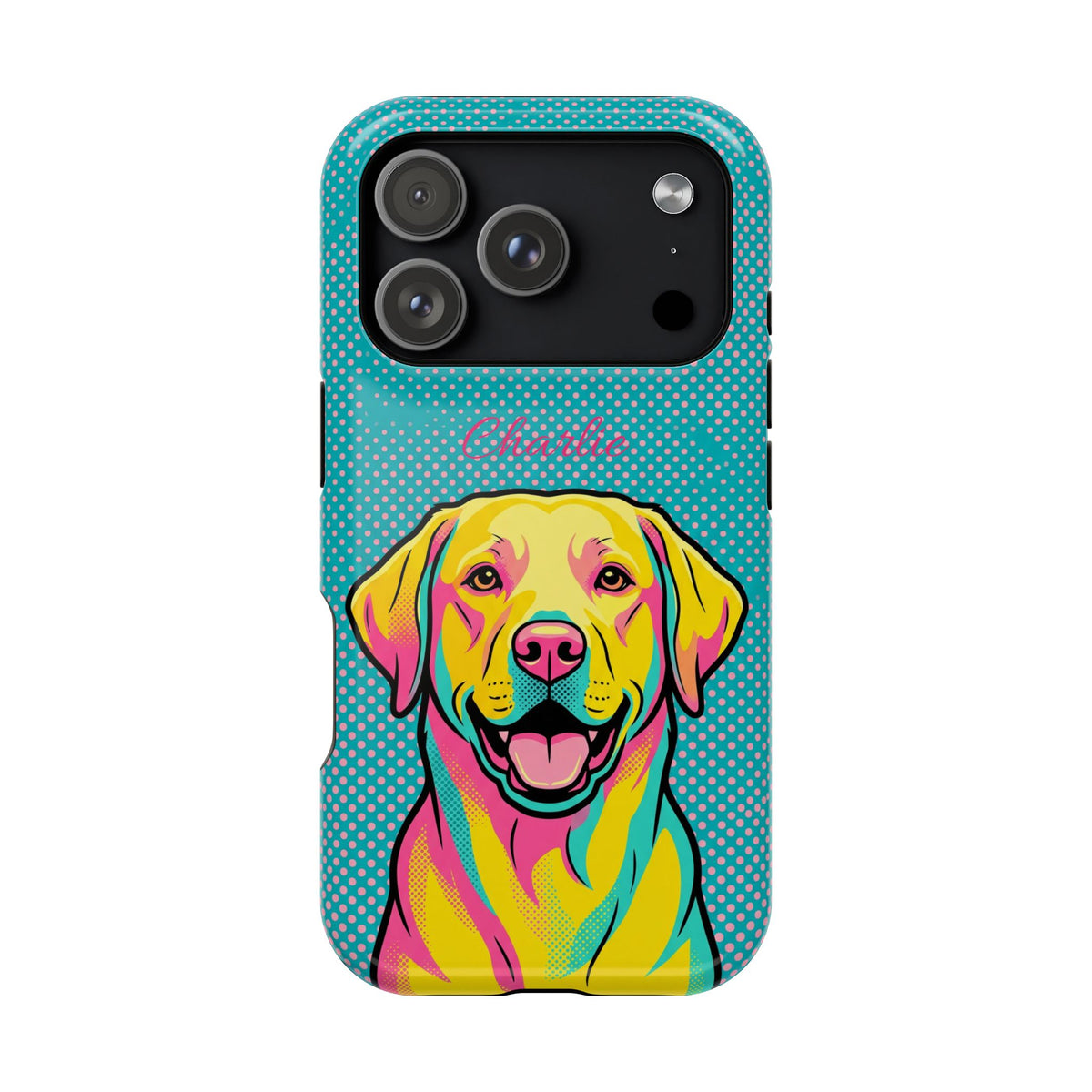 Personalized Pop Art Labrador Phone Case — Tough Magnetic Case with Wireless Charging