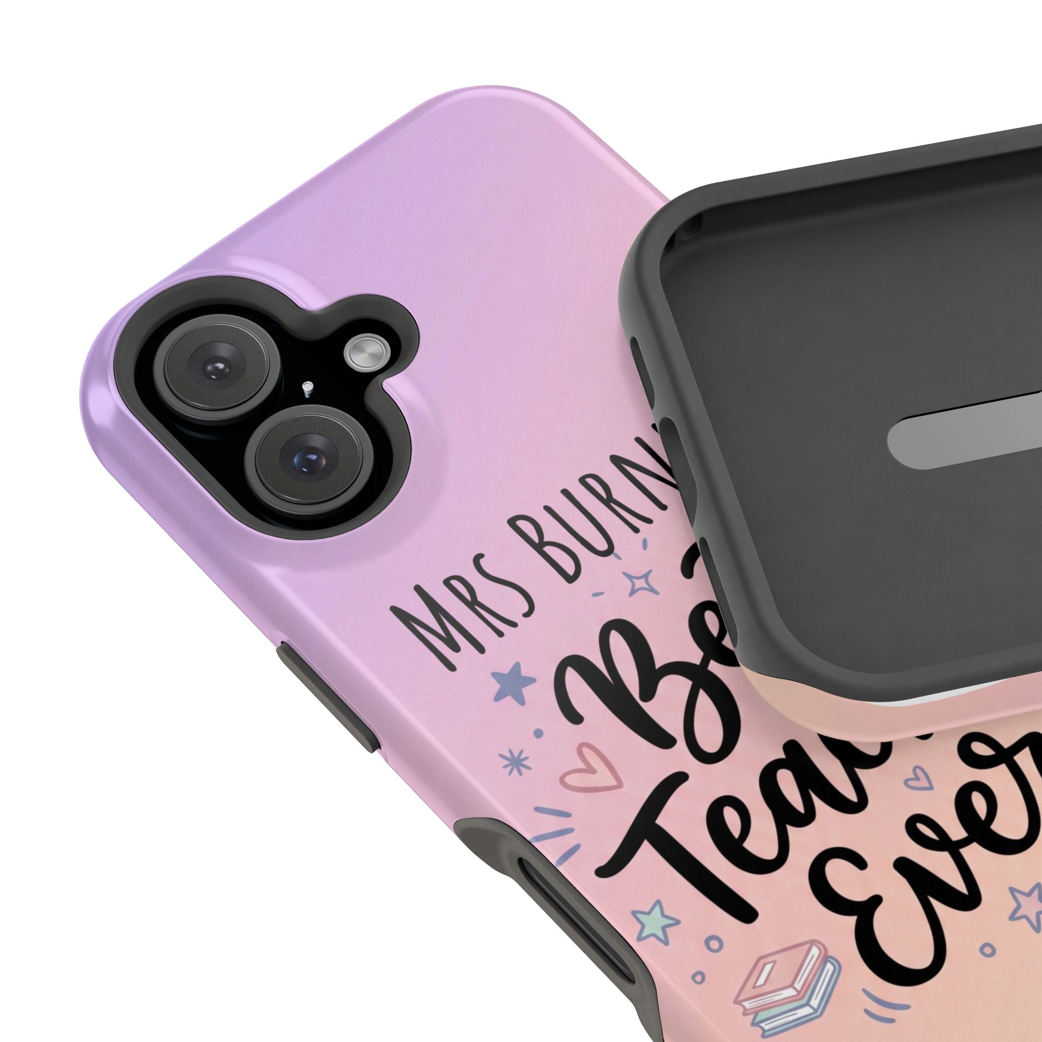Best Teacher Ever Personalized Phone Case — Wireless Charging Cover