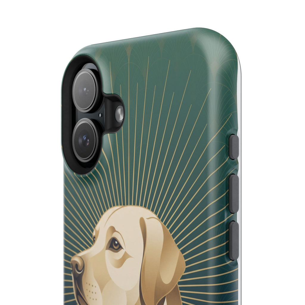 Art Deco Labrador Phone Case — Tough Magnetic Case with Wireless Charging