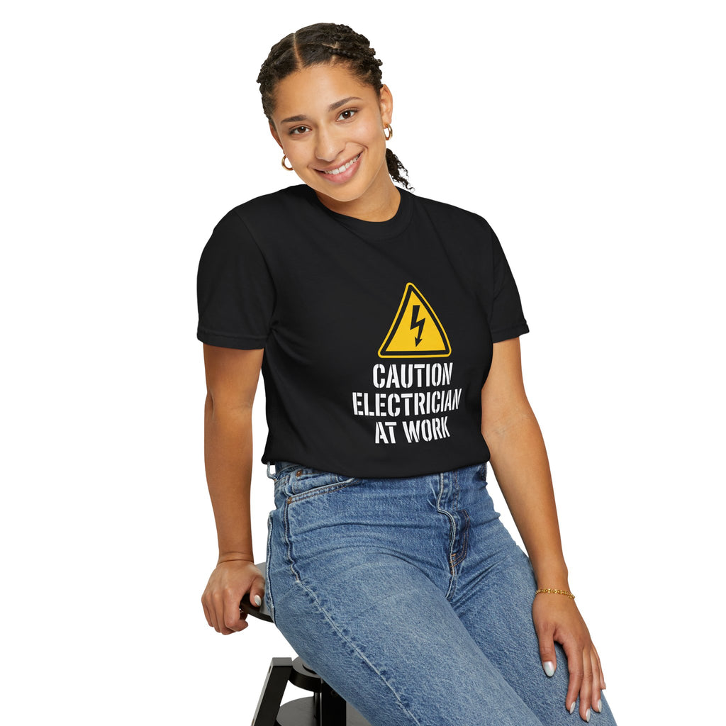 Caution Electrician At Work T-Shirt