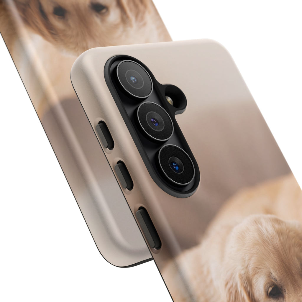 Sleepy Golden Retriever Puppy Phone Case | Cozy Cuddly Puppy Portrait | Samsung & iPhone