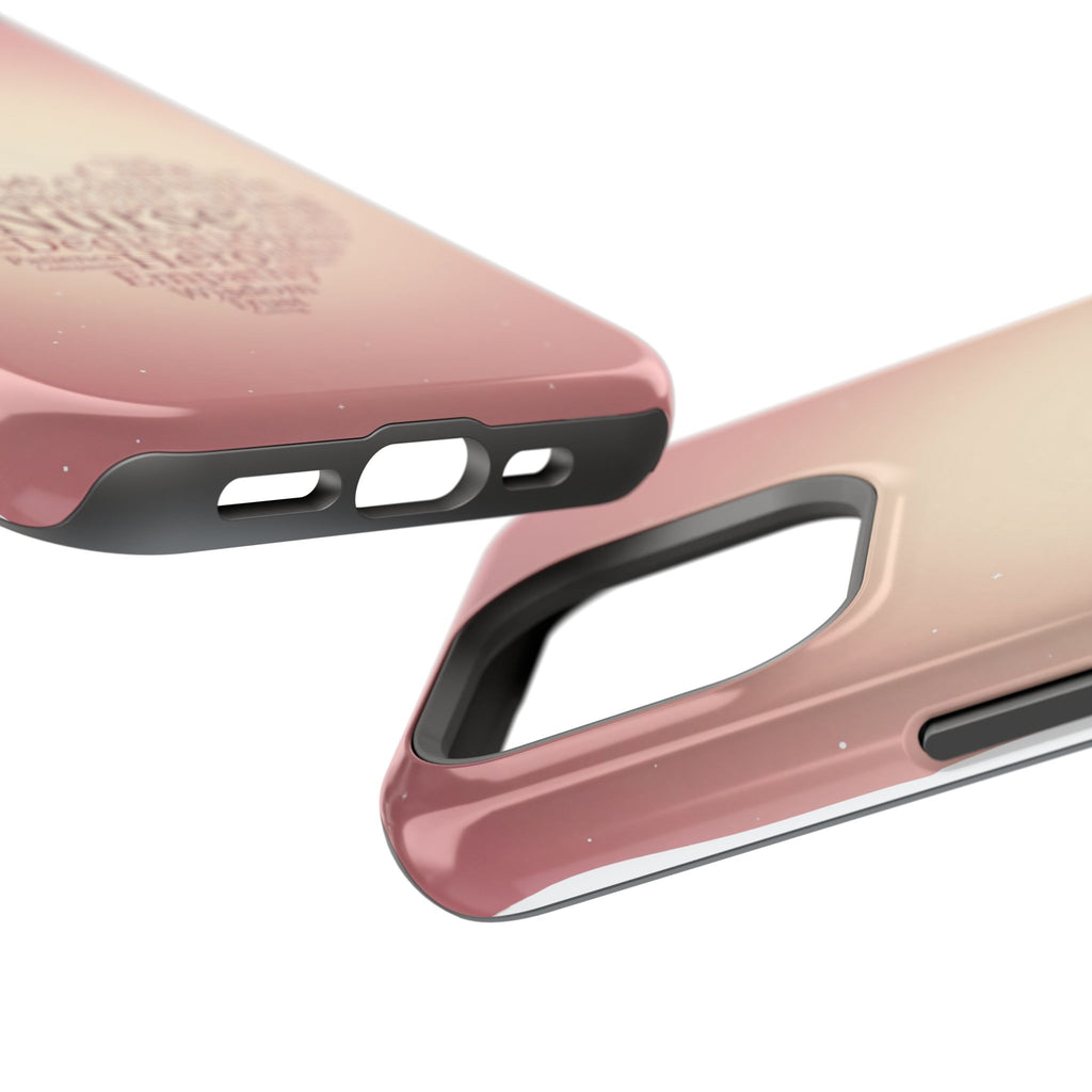 Nurse Heart Word Art Phone Case — Impact-Resistant Wireless Charging Cover