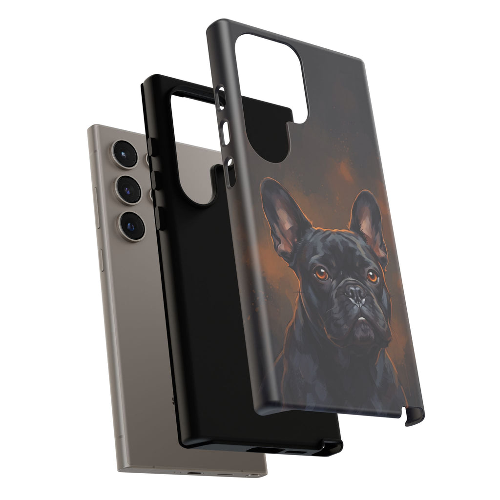 Moody French Bulldog Portrait Phone Case | Dramatic Studio Photography Style | iPhone & Samsung