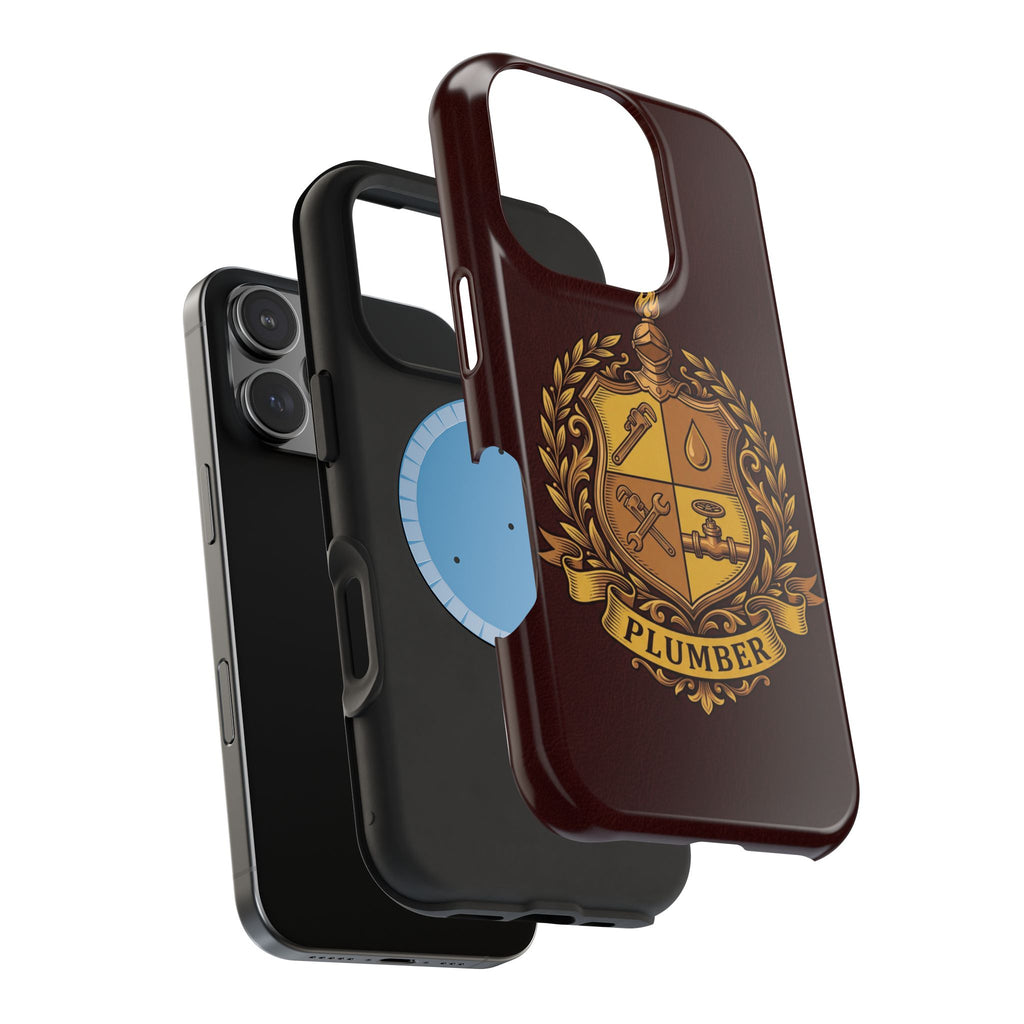 Plumber Crest Phone Case — Heraldic Shield Wireless Charging Cover