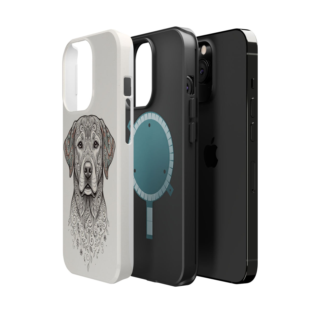 Mandala Labrador Phone Case — Tough Magnetic Case with Wireless Charging