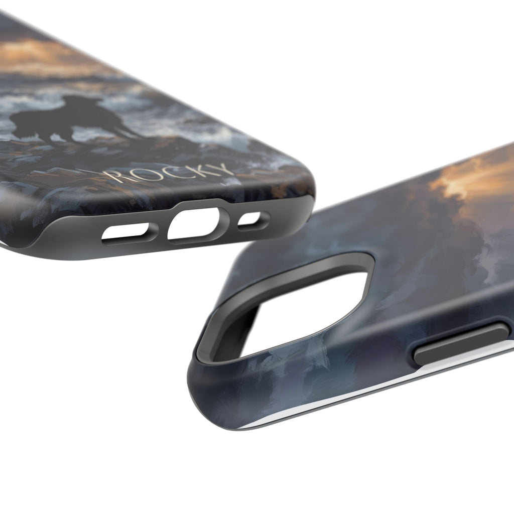 Personalized Golden Retriever Stormy Sea Phone Case — Wireless Charging Cover