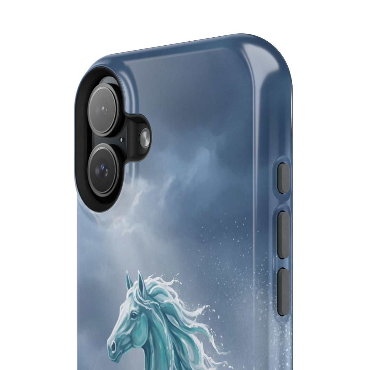 Personalized Ocean Wave Horse Phone Case — Tough Magnetic Case with Wireless Charging